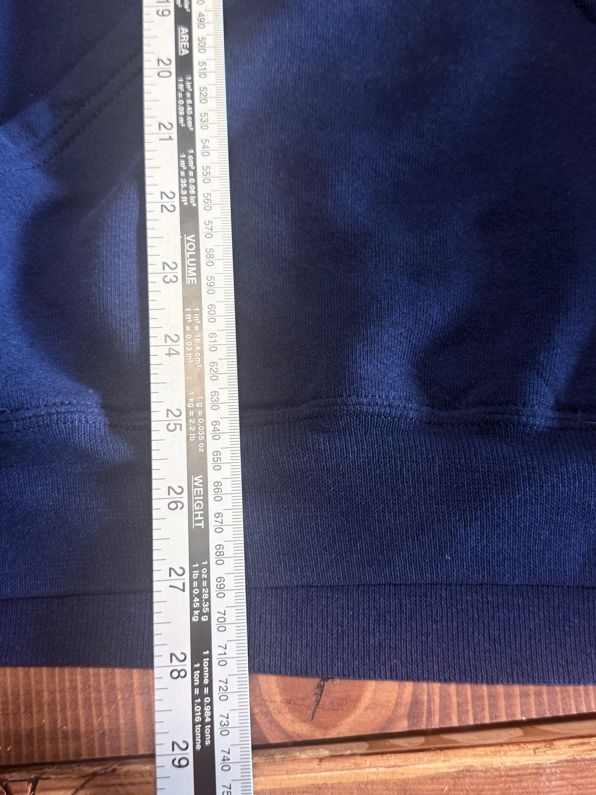 Vintage 90's United States Navy Military Crest Logo Blue Hoodie Size XXL