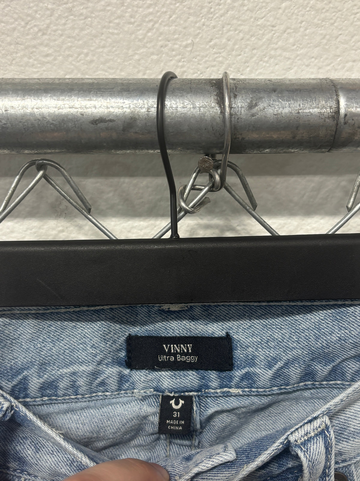True Religion Vinny Ultra Baggy Distressed Denim Jeans Size 34x33