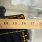 True Religion Ricky Relaxed Straight Black Orange Stitching Jeans Size 32x32