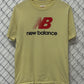 New Balance Classic Logo Yellow Graphic Tee Size Small