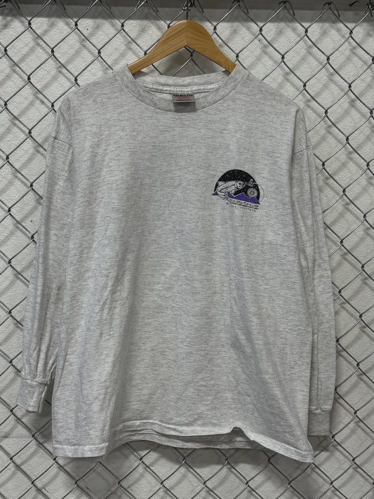Vintage 90's Montana Big Sky Fly Fishing Club Long Sleeve Shirt Size Large