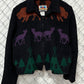 Vintage 80's Wooded River Aztec Print Nature Wool Jacket Size Medium