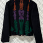 Vintage 80's Wooded River Aztec Print Nature Wool Jacket Size Medium