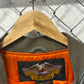 Vintage Harley Davidson Silver Stonewash Bomber Jacket Broken Zip Size XL