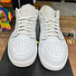 Jordan 1 Low 'Triple White Tumbled Leather' Size 10