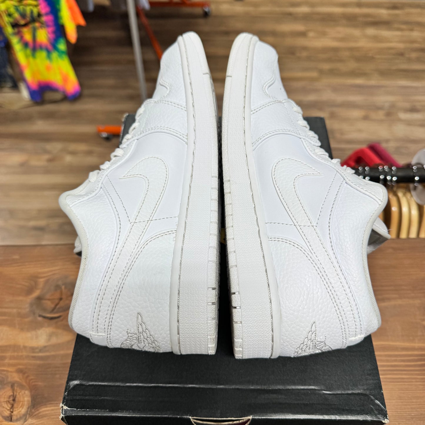 Jordan 1 Low 'Triple White Tumbled Leather' Size 10