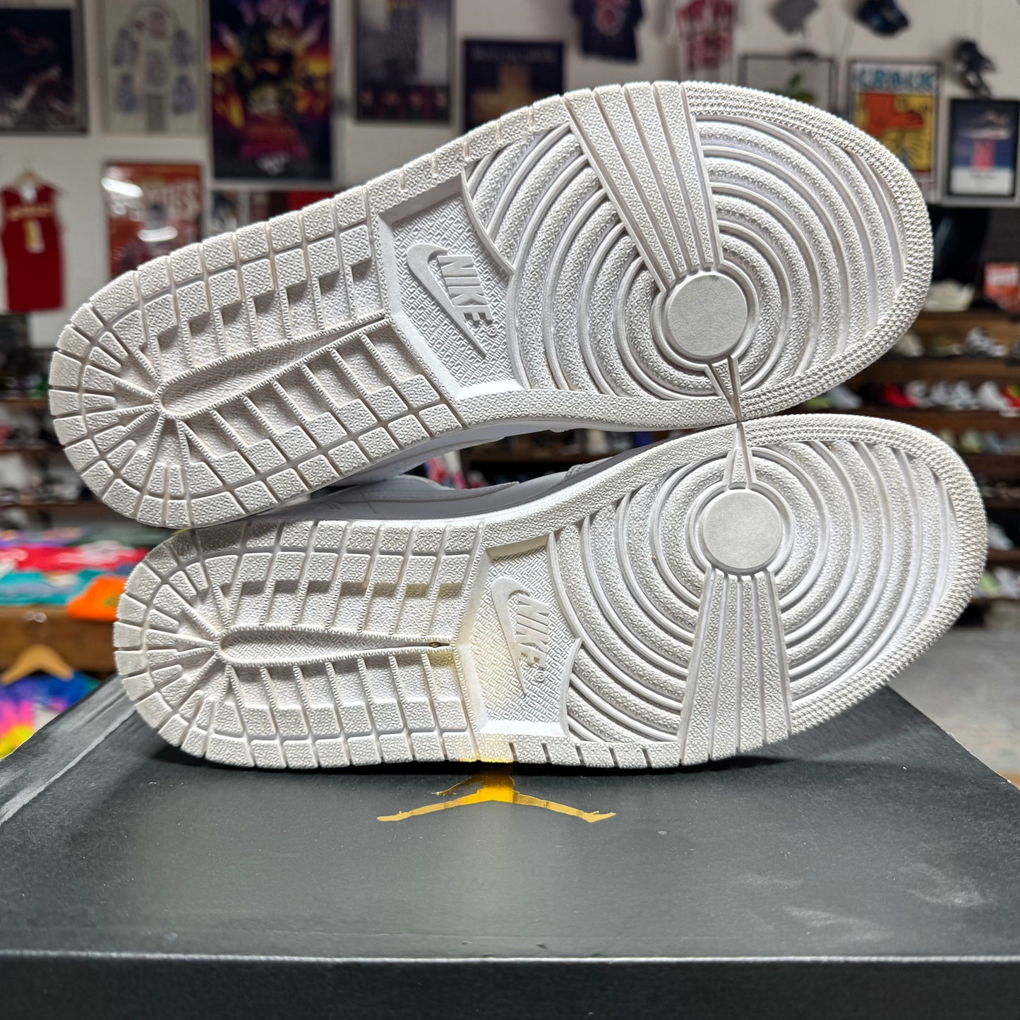 Jordan 1 Low 'Triple White Tumbled Leather' Size 10