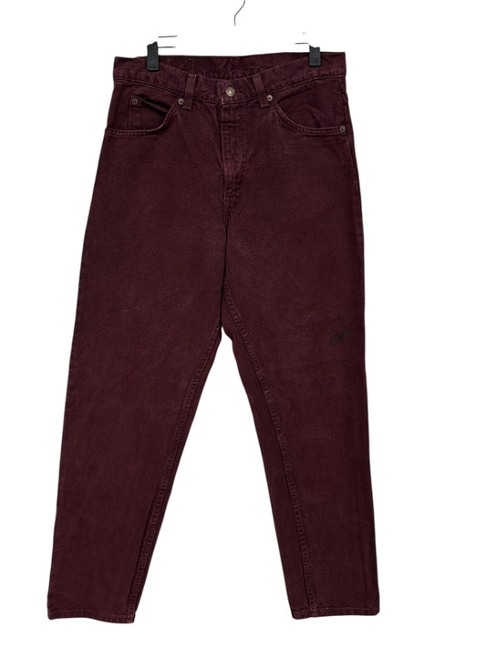 Vintage 90's Levi's Women's Red 550 Relaxed Fit Tapered Leg Jeans Size 31x30