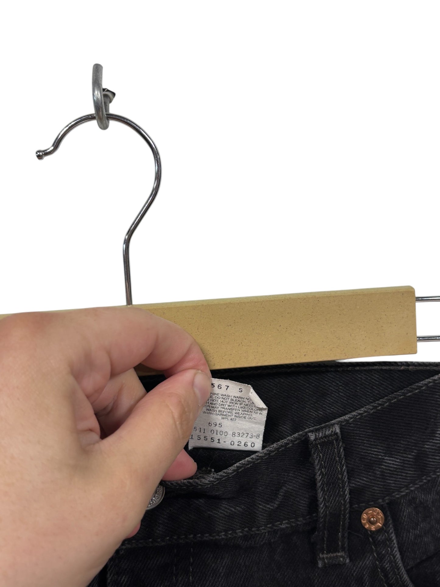 Vintage 90's Levi's Women's 550 Relaxed Fit Black Denim Jeans Size 31x31