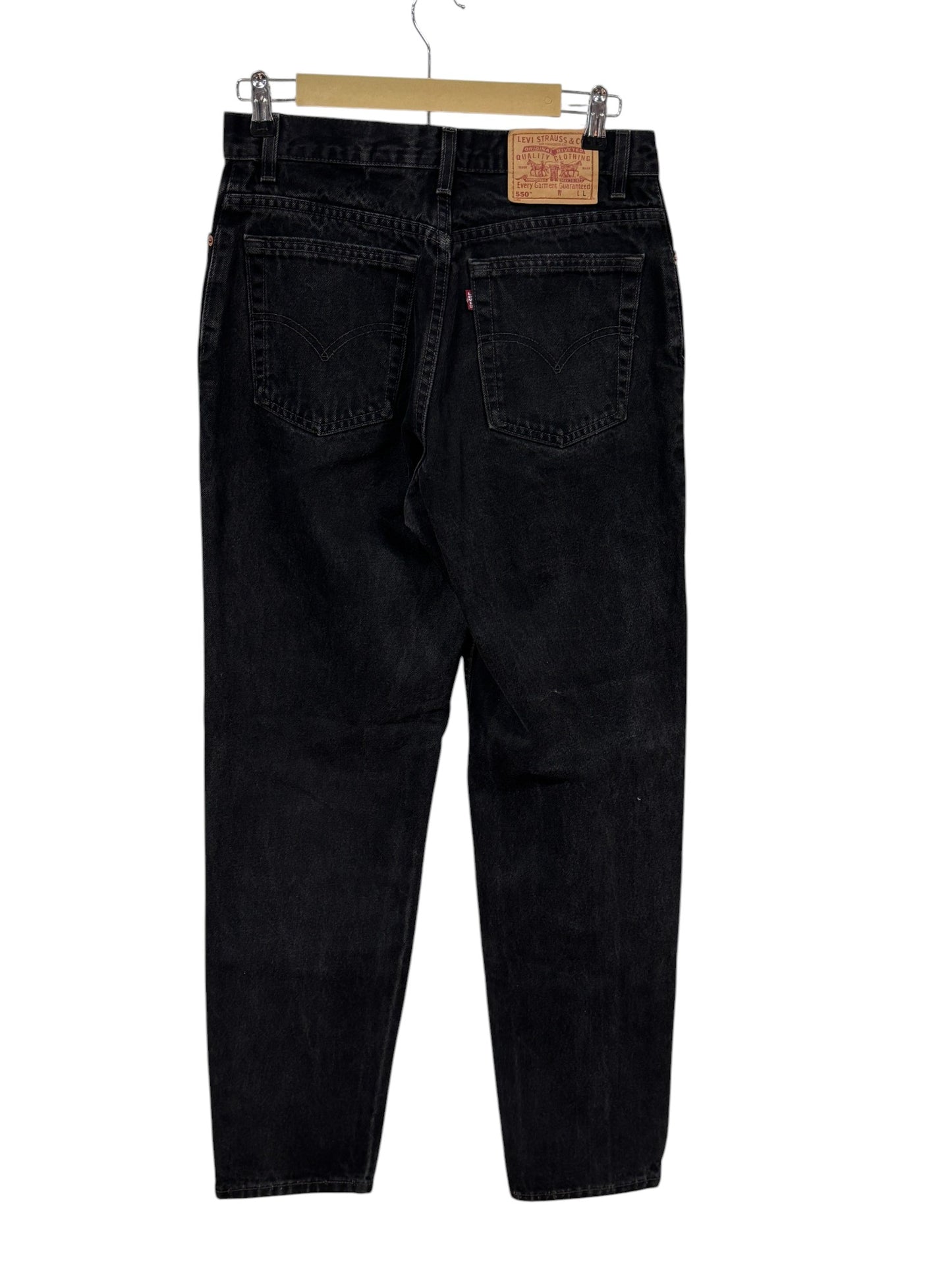 Vintage 90's Levi's Women's 550 Relaxed Fit Black Denim Jeans Size 31x31