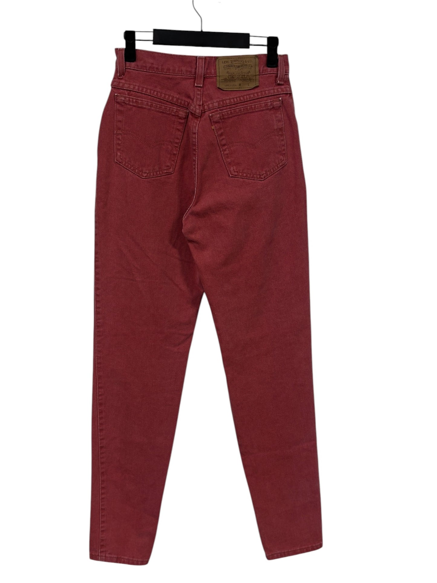 Vintage 90's Levi's Women's Clay Red Denim Jeans Size 26x32