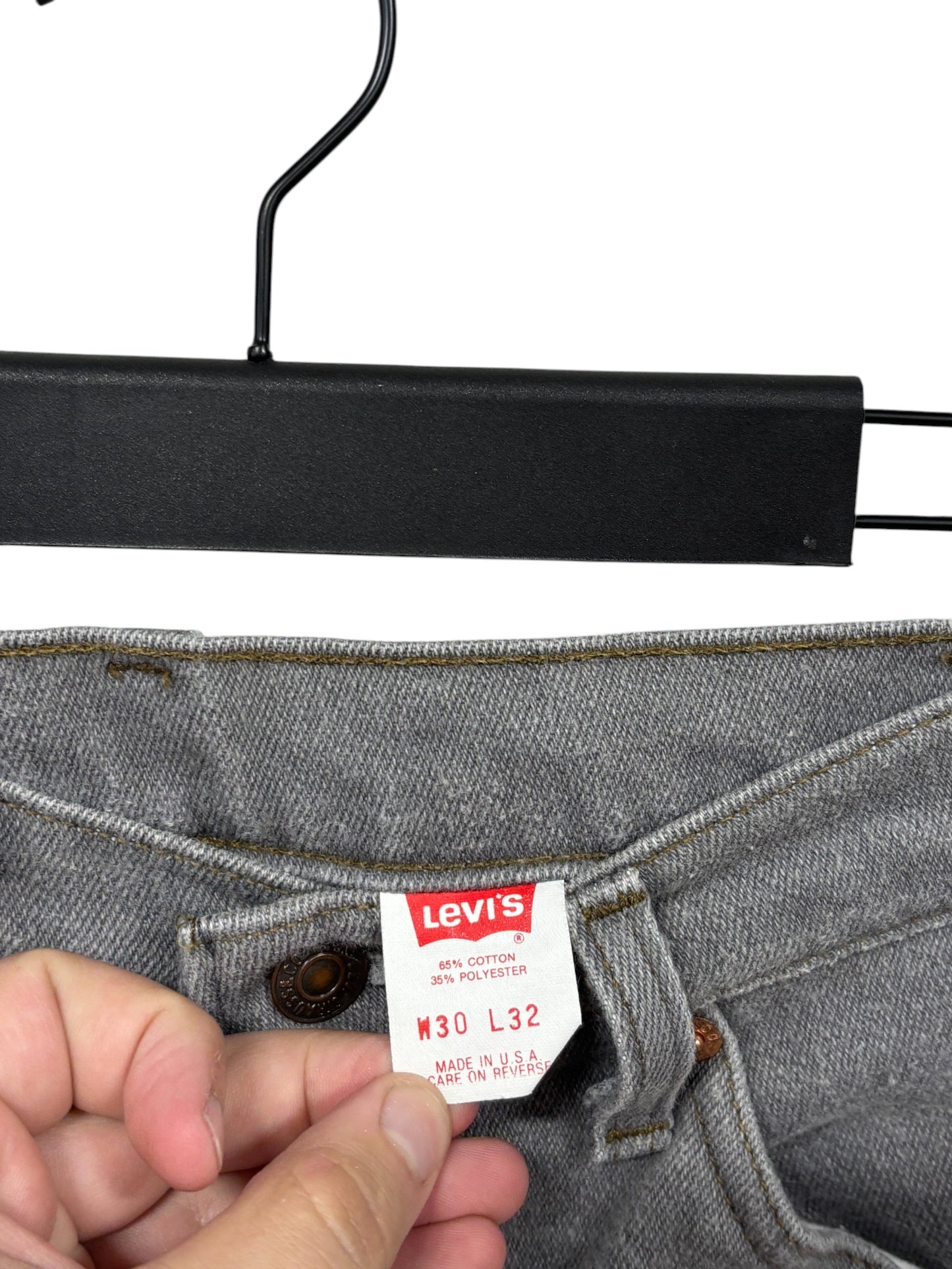 Vintage 90's Levi's Women's Grey Denim Jeans Size 28x29