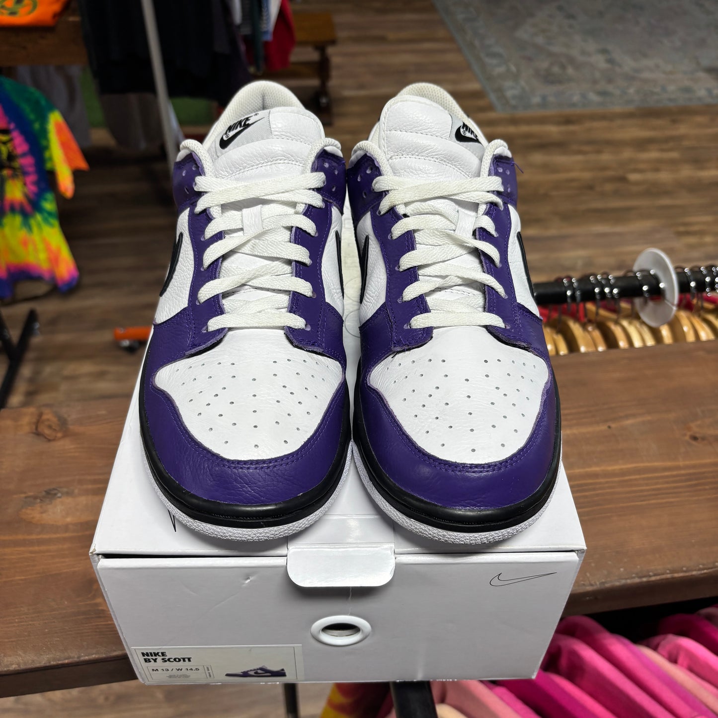 Nike Dunk Low 'By You - Black White Purple' Size 13