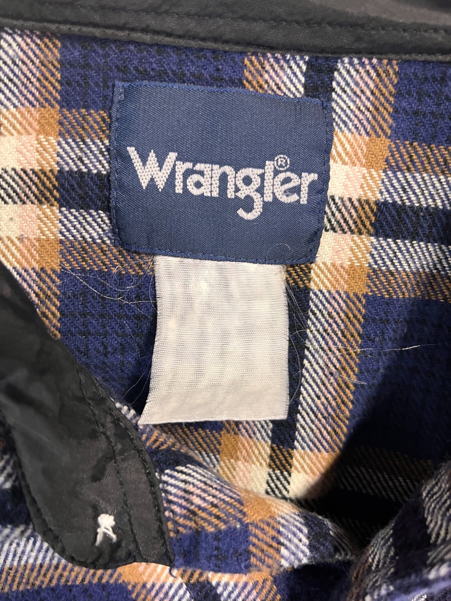 Vintage 90's Wrangler Heavy Weight Button Up Flannel Shirt Size Large