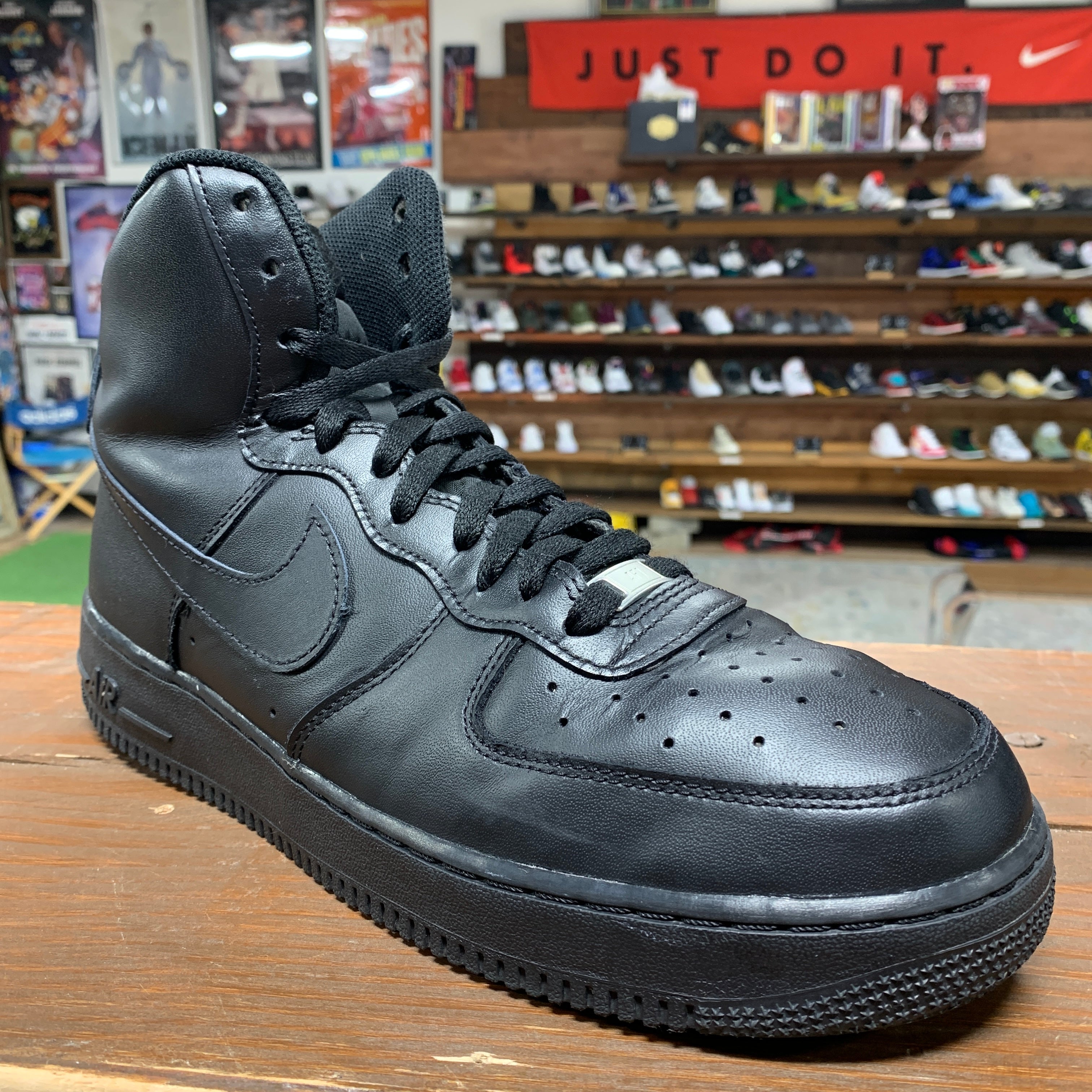 Nike af1 high black best sale