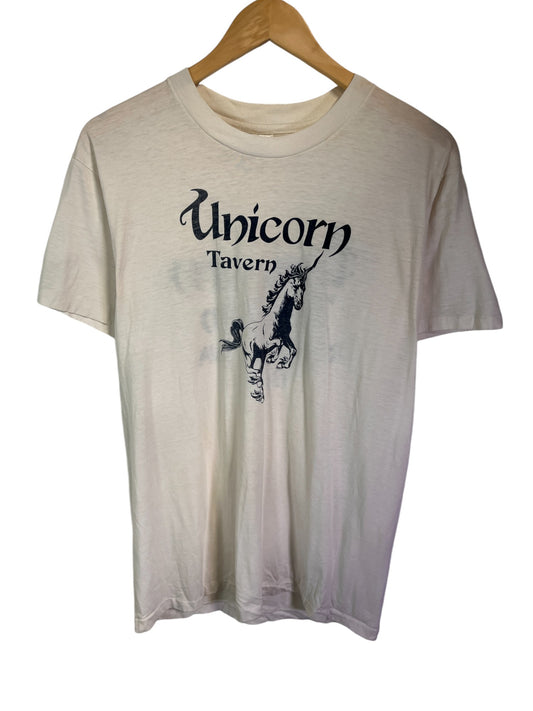 Vintage 80's Unicorn Tavern Ruston Washington Bar Tee Size Large