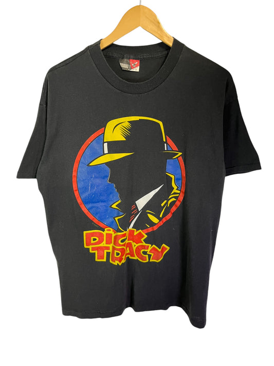 Vintage 90's Dick Tracy Comic Silhouette Graphic Tee Size XL