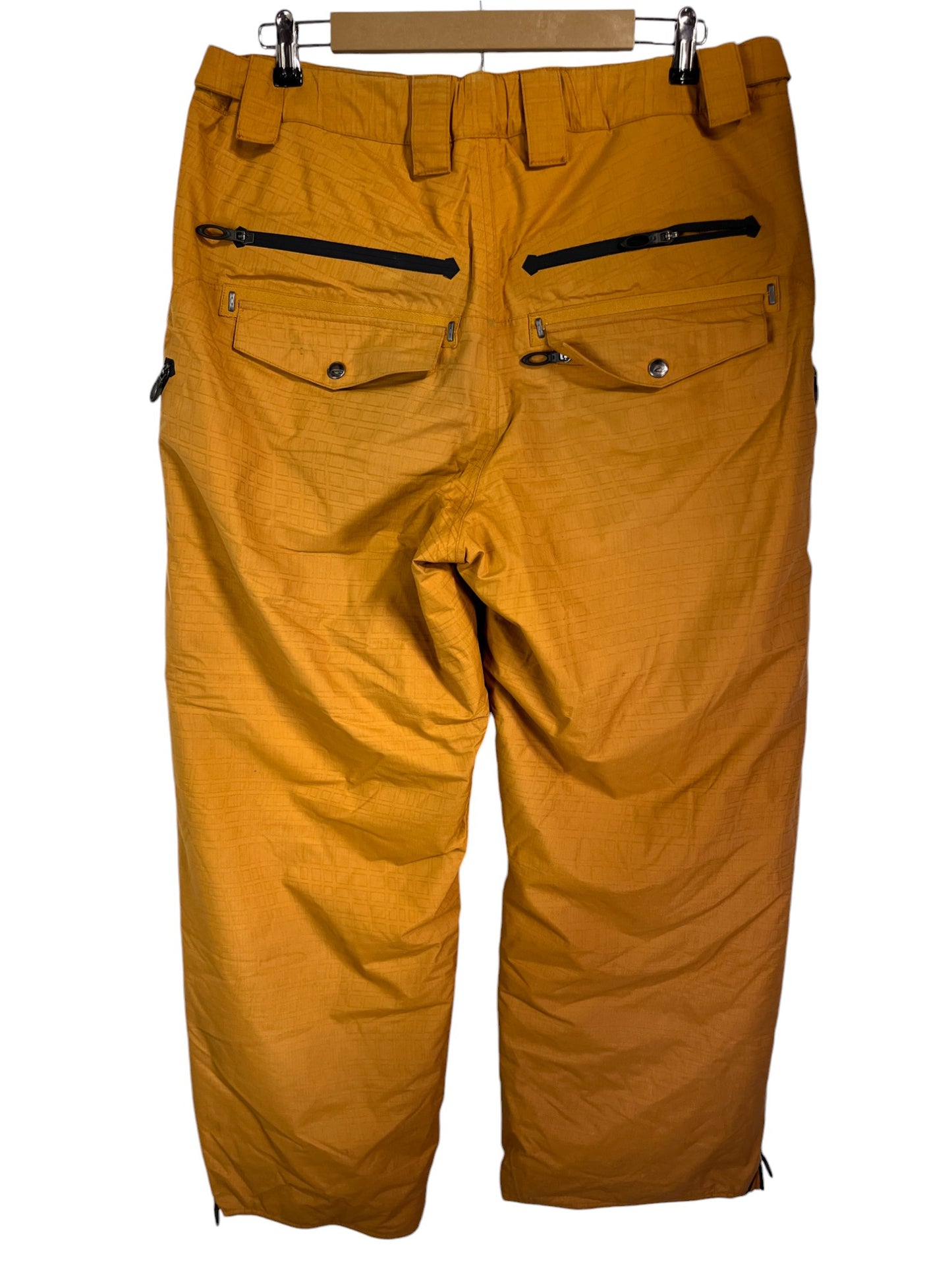 Vintage 00's Oakley Thinsulte Baggy Yellow Snowboard Pants Size L (32-34)