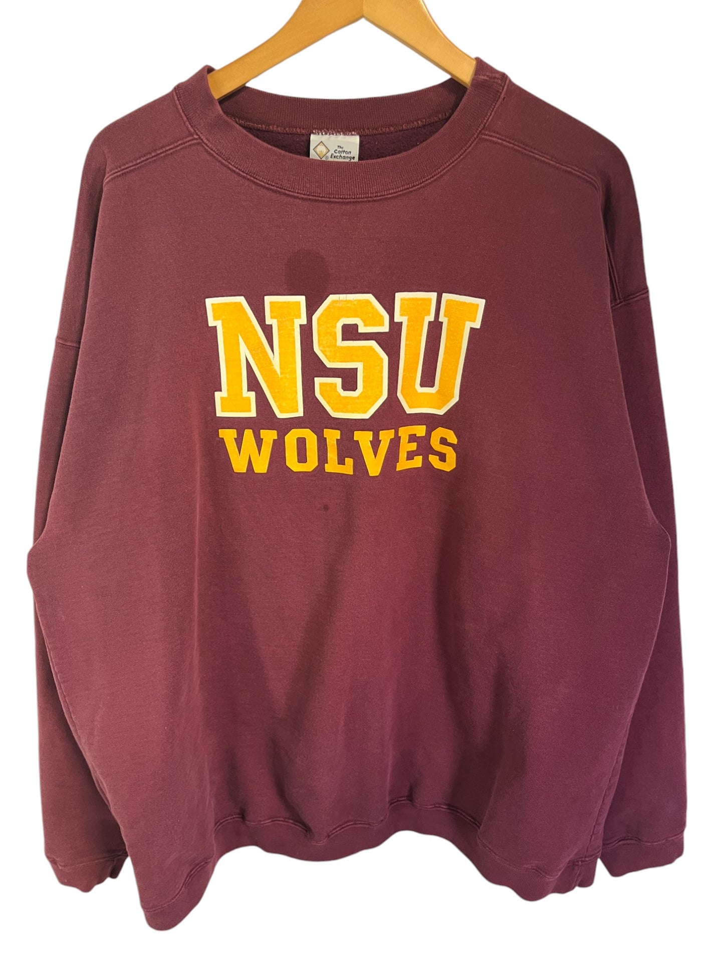 Vintage NSU Wolves Graphic Crewneck Collegiate Sweater Size XXL