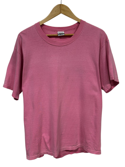 Vintage 90's Lee Women's Sturdy Pink Blank Tee Size Medium