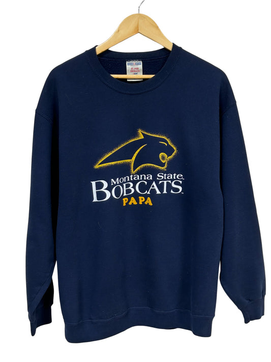 Vintage Montana State University Bobcats Papa Graphic Sweater Size Large