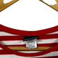 Vintage 90's Red White Striped Tee Size Medium