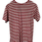 Vintage 90's Red White Striped Tee Size Medium