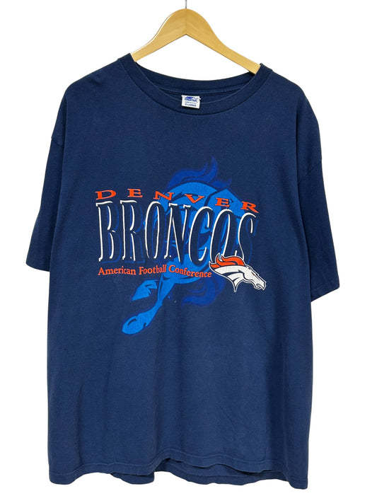 Vintage 90's Starter Denver Broncos NFL Logo Graphic Tee Size XL