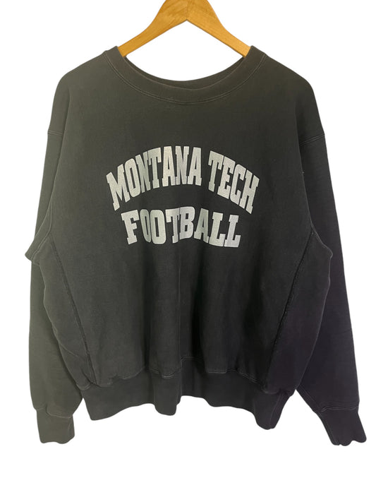 Vintage 90's Montana Tech Football Heavyweight Crewneck Size XL