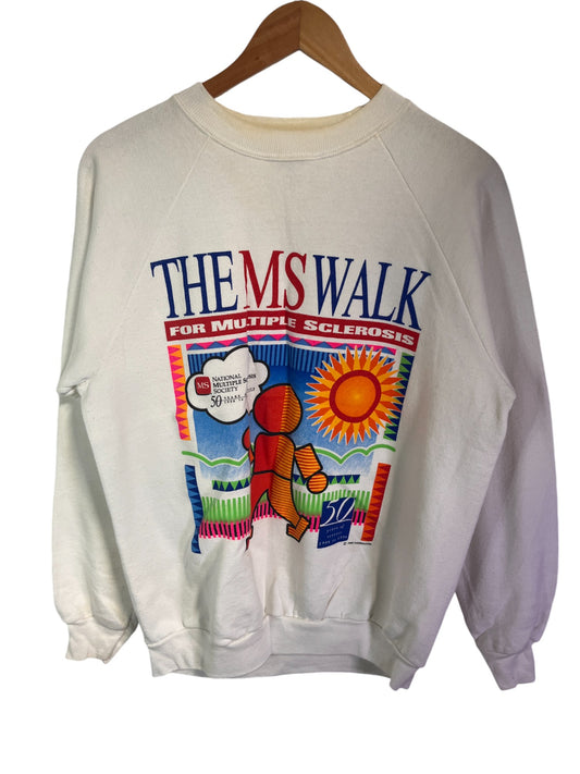 Vintage 90's MS Walk Multiple Sclerosis Fundraiser Sweater Size Large