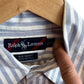 Vintage Polo Ralph Lauren Big Shirt Striped Button Up Size Medium