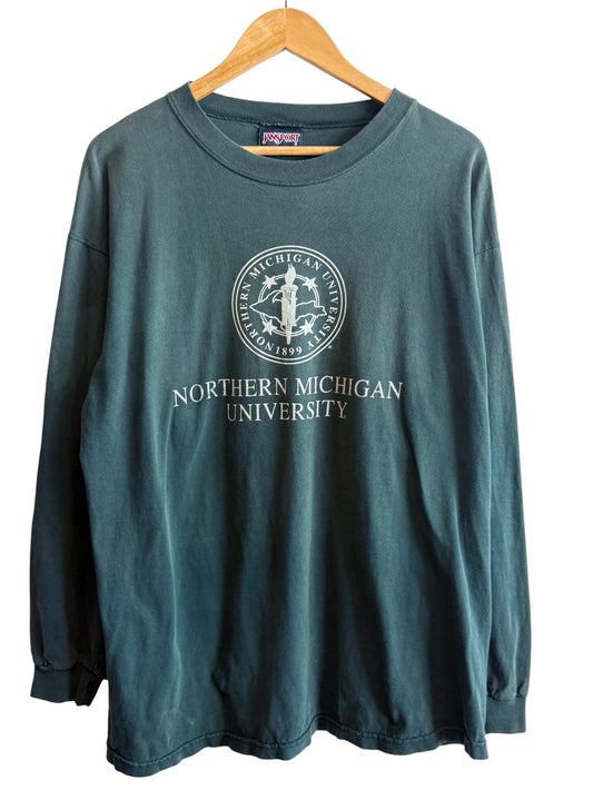 Vintage 90's Jansport North Michigan University Long Sleeve Shirt Size Large