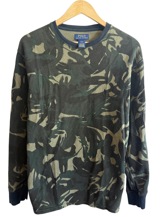 Polo Ralph Lauren Camo Thermal Long Sleeve Shirt Size Large