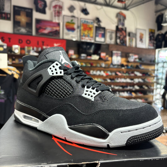Jordan 4 'Black Canvas' Size 10