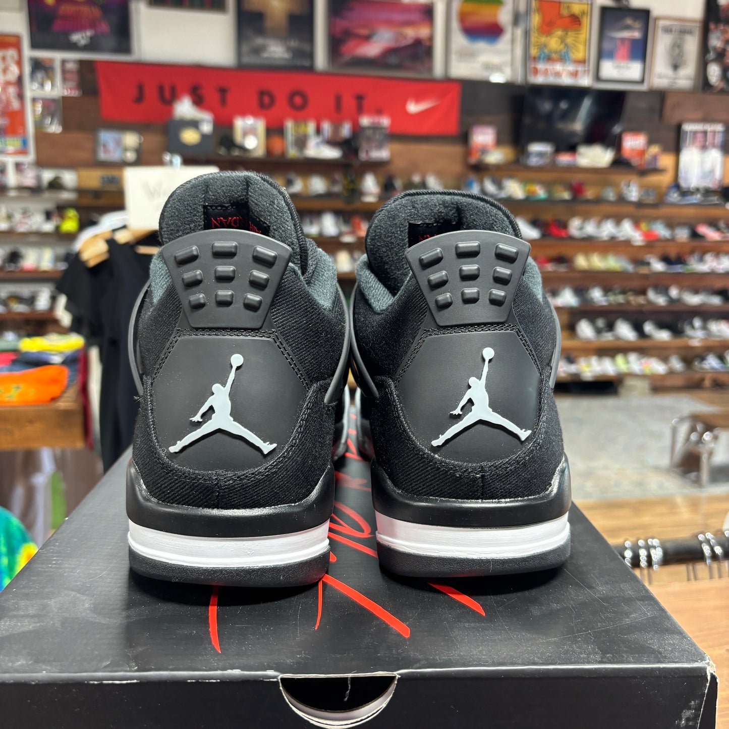 Jordan 4 'Black Canvas' Size 10
