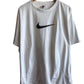Vintage 90's Nike White Big Swoosh Graphic Tee Size XL