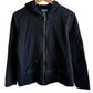Vintage Women's Lauren Ralph Lauren Black Zip Up Hoodie Size Medium