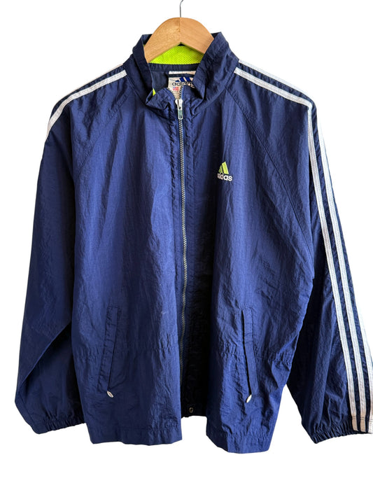 Vintage 90's Adidas Navy Blue Windbreaker Jacket Size Medium