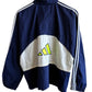 Vintage 90's Adidas Navy Blue Windbreaker Jacket Size Medium