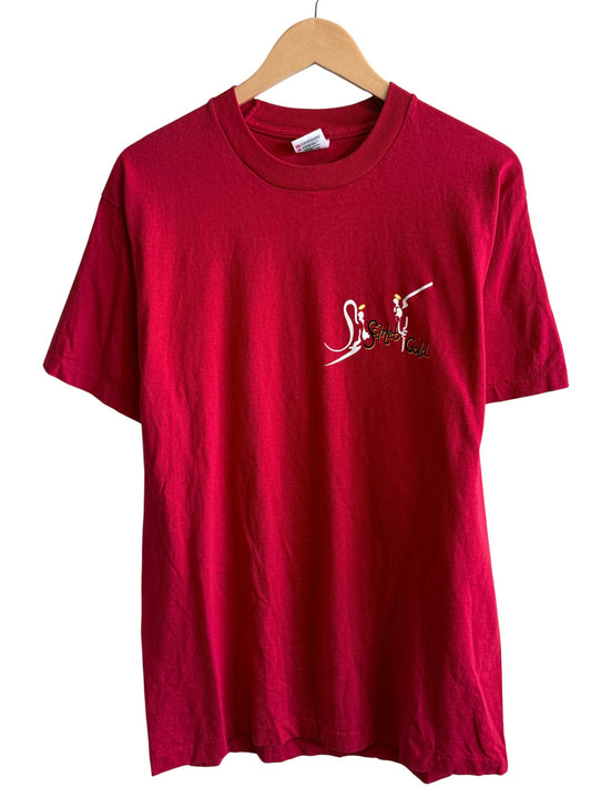 Vintage 90's Scarlet and Gold Graphic Tee Size Large