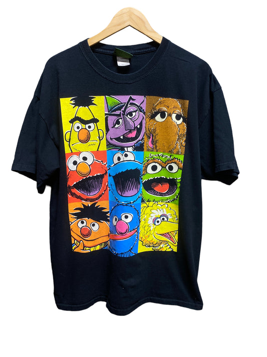 00's Sesame Street Character Collage Tee Size XL