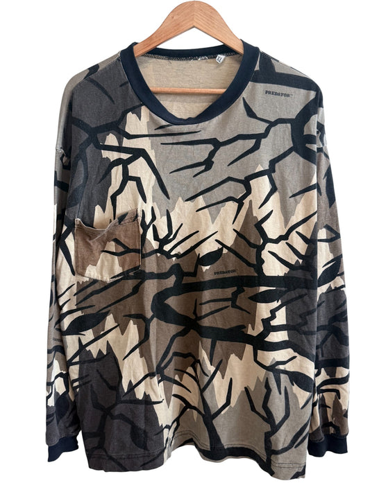Vintage 90's Predator Camo Hunting Long Sleeve Shirt Size XL