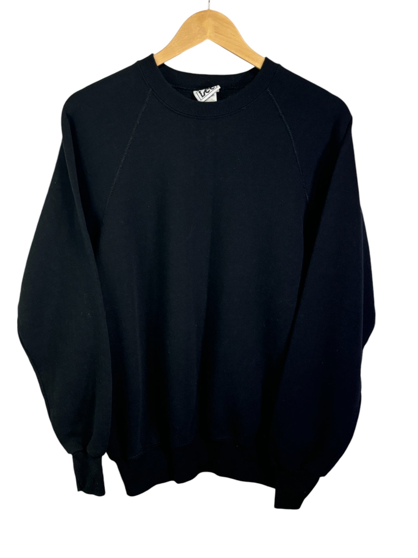 Vintage 90's Lee Blank Black Crewneck Sweater Size Large