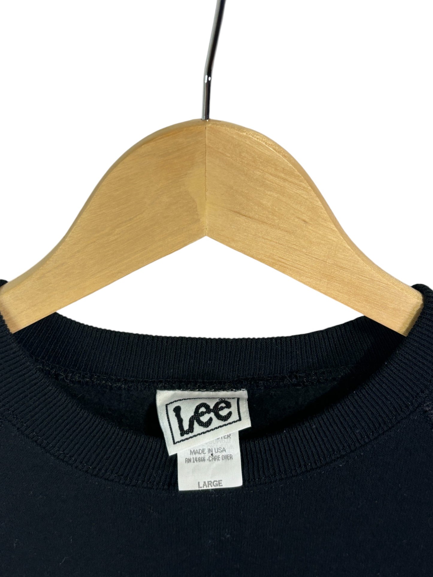 Vintage 90's Lee Blank Black Crewneck Sweater Size Large