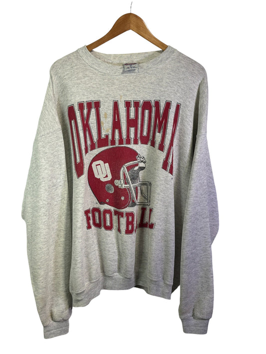 Vintage 90's Santee Sweaters Oklahoma Sooners Helmet Sweater Size XL