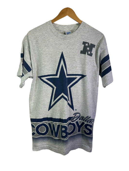 Vintage 1994 Salem Dallas Cowboys All Over Print Sparkle Tee Size Large