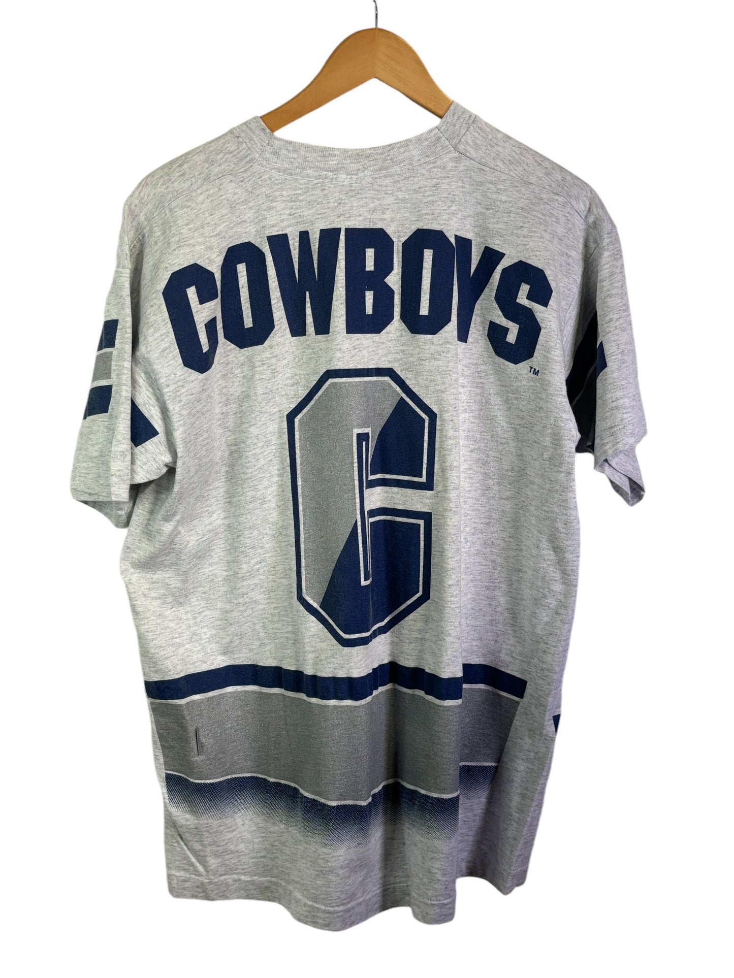 Vintage 1994 Salem Dallas Cowboys All Over Print Sparkle Tee Size Large