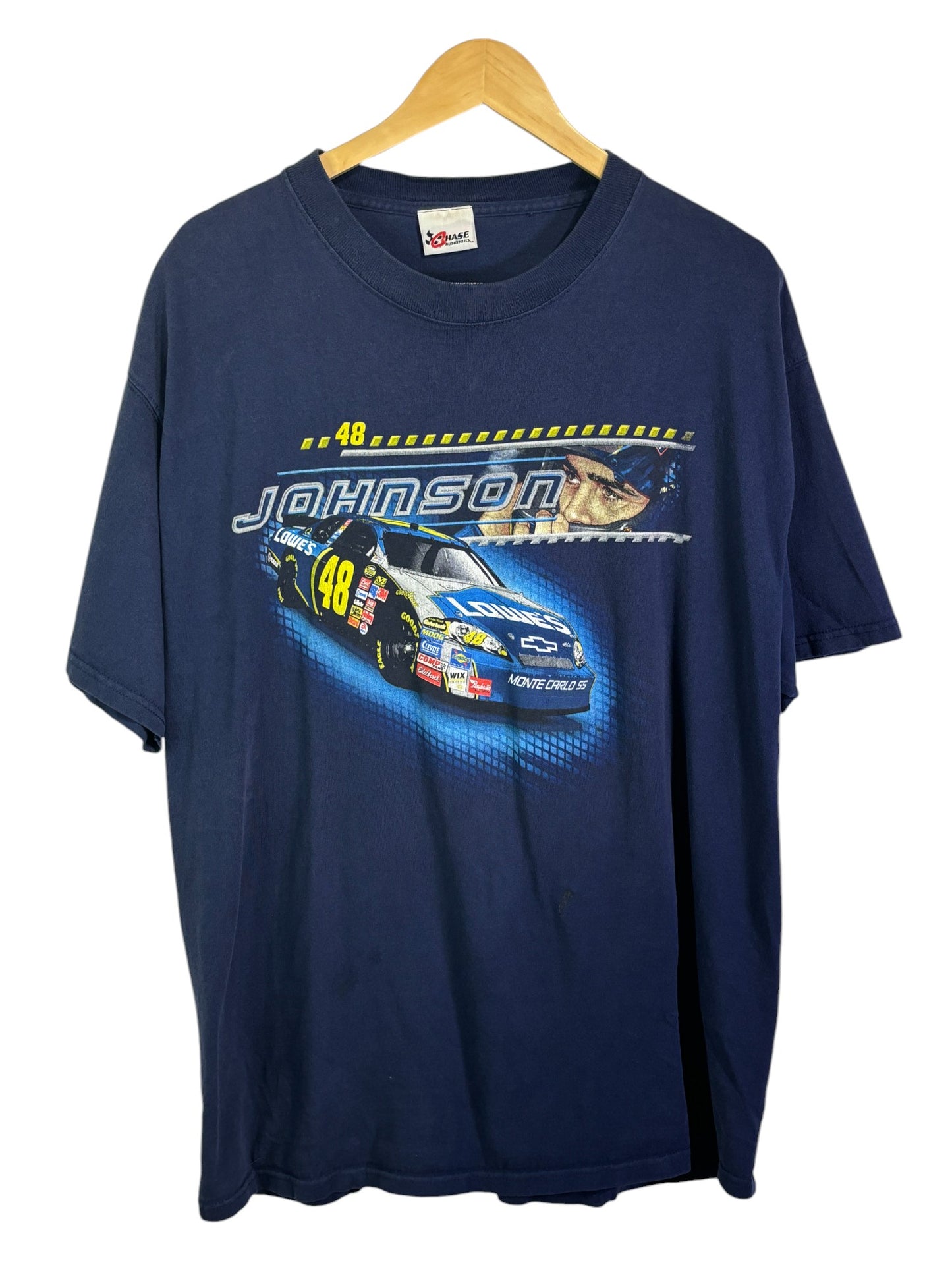 Vintage 00's Chase Authentics Jimmy Johnson NASCAR Tee Size XL