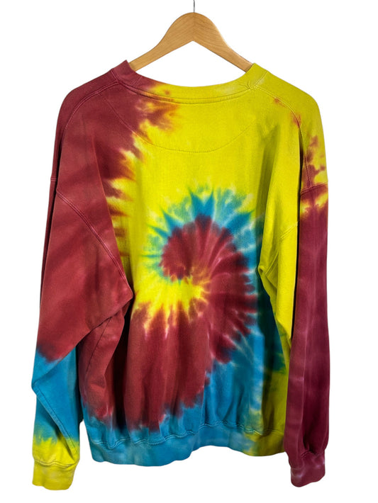 Vintage Oregon Coast Tie Dye Graphic Crewneck Sweater Size XL