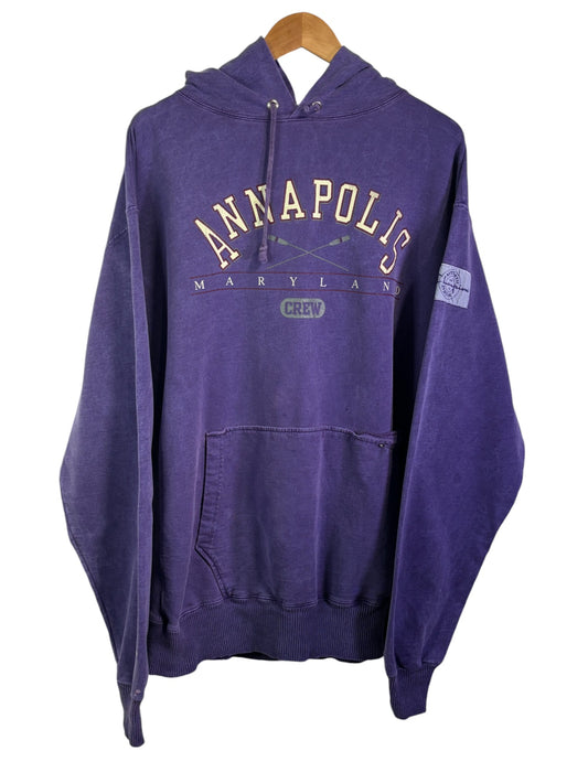 Vintage 90's Champion Overdyed Purple Reverse Weave Row Hoodie Size XXL